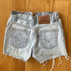 Levi’s light blue denim shorts